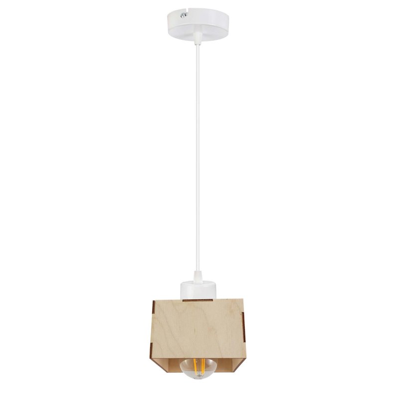 LAMPA sufitowa wisząca zwis żyrandol loft DREWNO 1