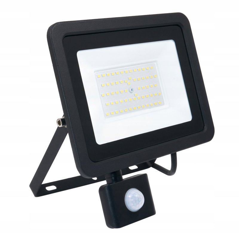Naświetlacz halogen LED SLIM 50W z czujnikiem ruchu PIR Barwa ZIMNA