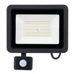 Naświetlacz halogen LED SLIM 50W z czujnikiem ruchu PIR Barwa ZIMNA
