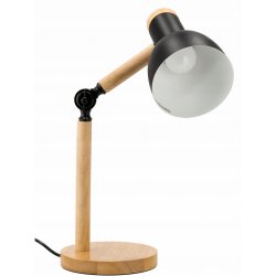 Lampka nocna na 1x E27 Lampa biurkowa stojąca LOFT DREWNO