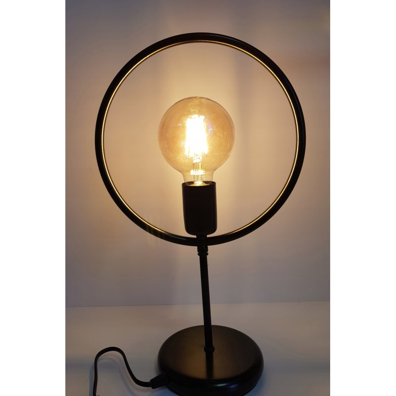 Lampka nocna Lampa stołowa loft koło na led E27