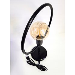 Lampka nocna Lampa stołowa loft koło na led E27