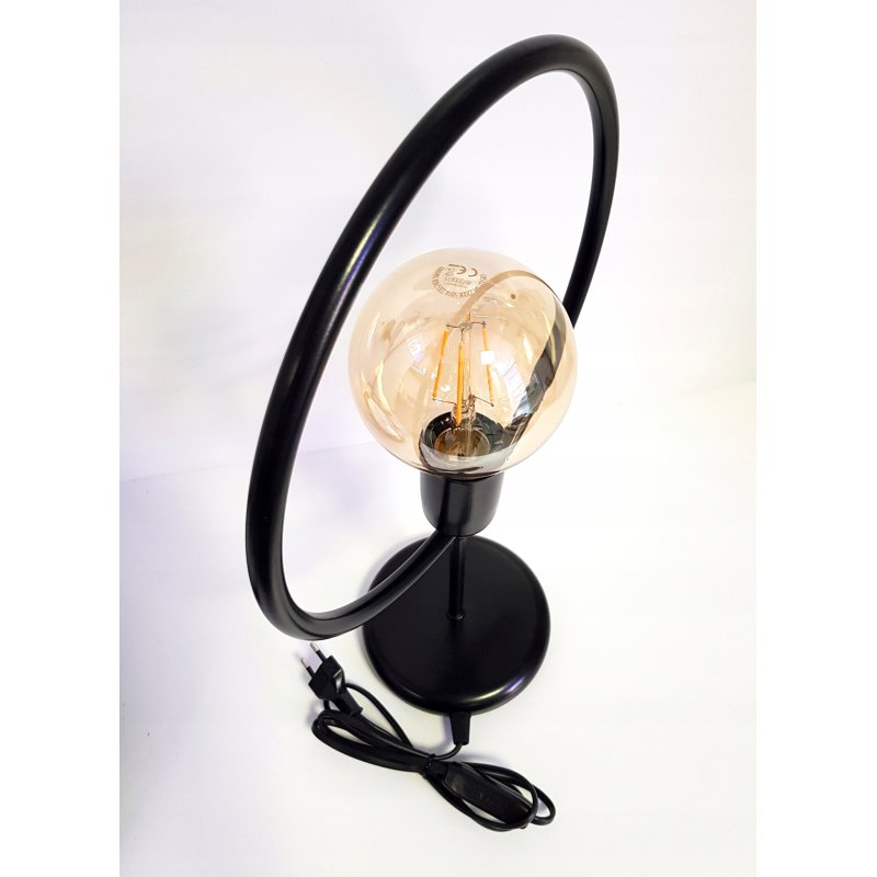 Lampka nocna Lampa stołowa loft koło na led E27
