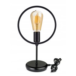 Lampka nocna Lampa stołowa loft koło na led E27