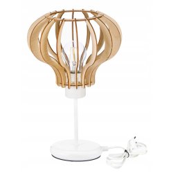 Lampka nocna Lampa stołowa loft na led E27 Drewno