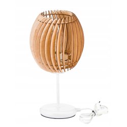 Lampka nocna Lampa stołowa loft na led E27 klosz Drewno BECZUŁKA