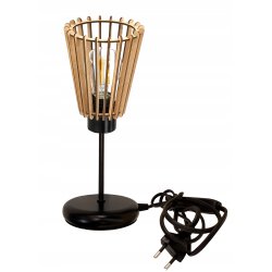 Lampka nocna Lampa stołowa loft na led E27 Drewno