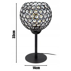 Lampka nocna Lampa stołowa wysoka loft drut klosz kryształowy na led E27