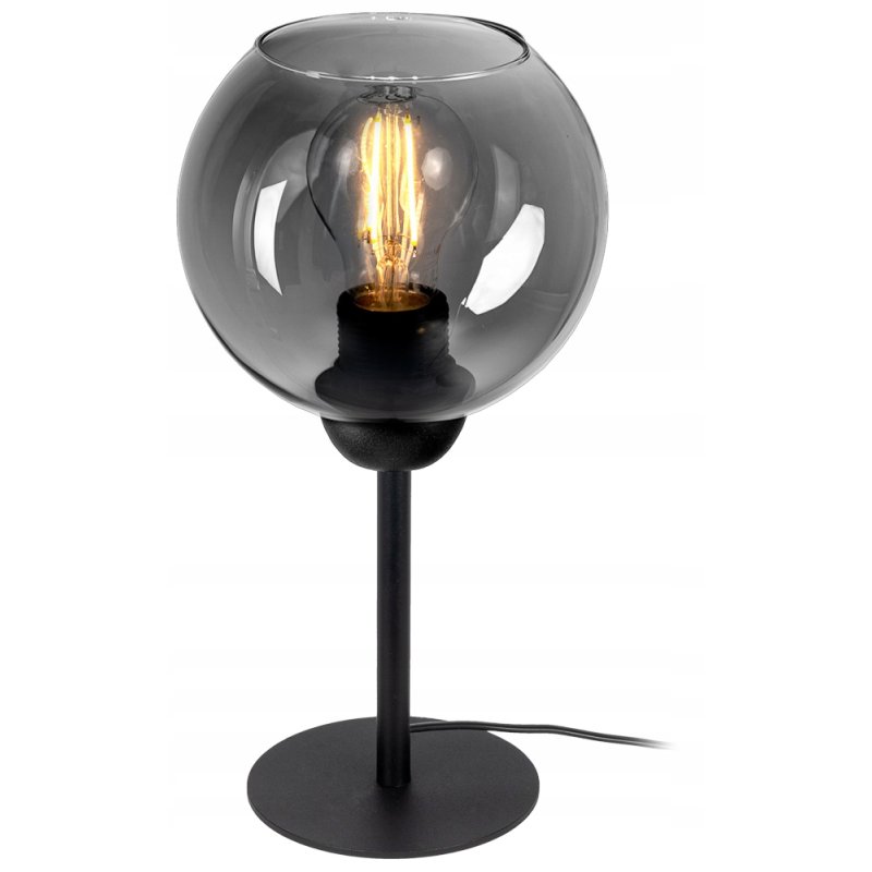 Lampka nocna Lampa stołowa wysoka loft szklany klosz na led E27
