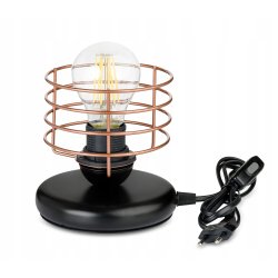 Lampka nocna Lampa stołowa loft na led E27 Drut