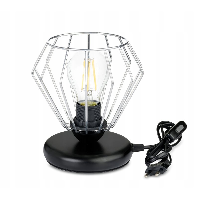 Lampka nocna Lampa stołowa loft na led E27 Drut