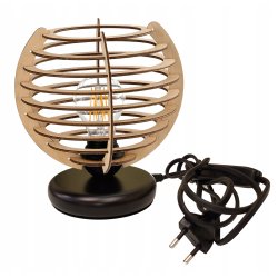 Lampka nocna Lampa stołowa loft na led E27 Drewno