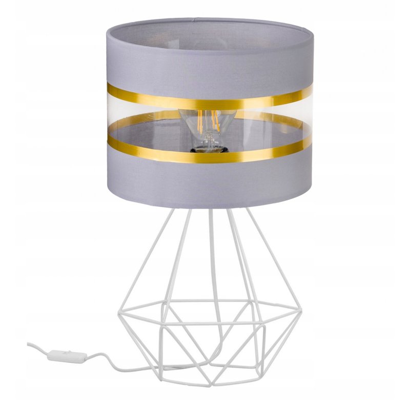 Lampka nocna Lampa stołowa loft na led E27 Abażur