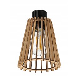Lampka nocna Lampa stołowa loft na led E27 Drewno