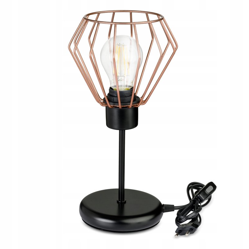 Lampka nocna Lampa stołowa loft na led E27 Drut