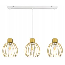 LAMPA sufitowa WISZĄCA ZWIS żyrandol drut złoty 3