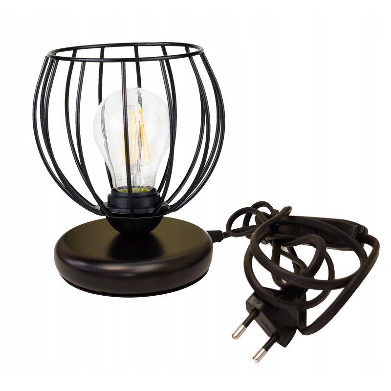 Lampka nocna Lampa stołowa loft na led E27 Drut