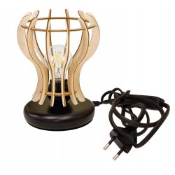 Lampka nocna Lampa stołowa loft na led E27 Drewno