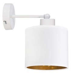 LAMPA KINKIET ścienny stały E27 LOFT abażur złoty