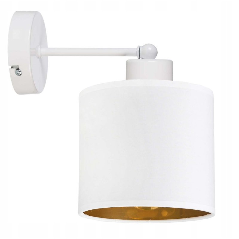 LAMPA KINKIET ścienny stały E27 LOFT abażur złoty