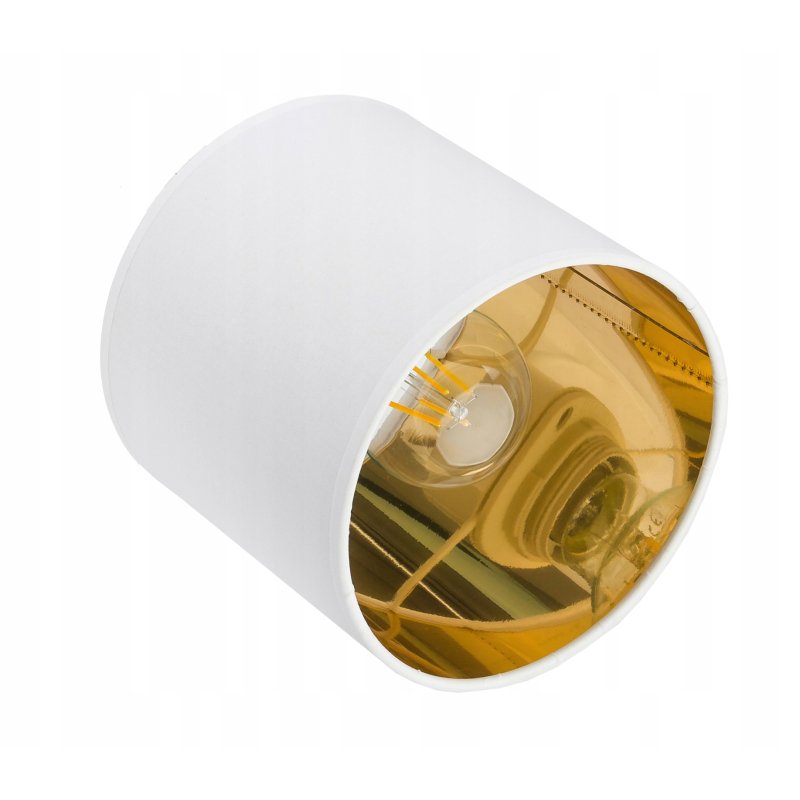 LAMPA KINKIET ścienny stały E27 LOFT abażur złoty