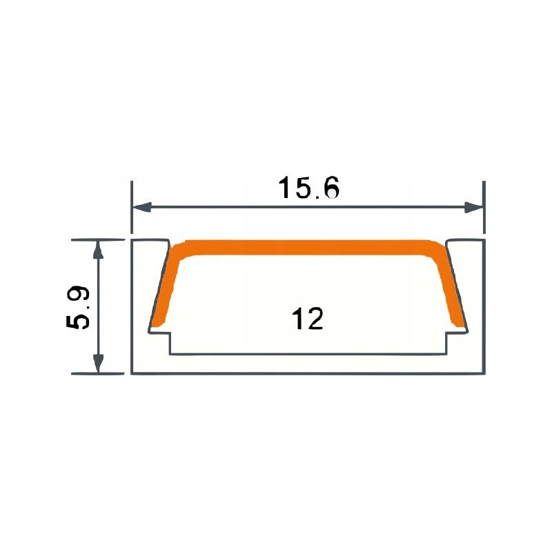 PROFIL aluminiowy NAWIERZCHNIOWY biały + KLOSZ mleczny zaślepki 1m do led