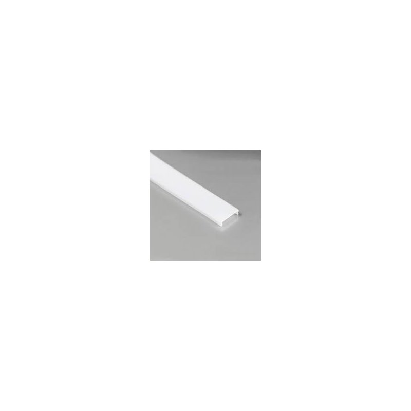 PROFIL aluminiowy NAWIERZCHNIOWY biały + KLOSZ mleczny zaślepki 1m do led