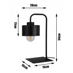 Lampka nocna biurkowa Lampa stołowa loft metal z włącznikiem na led E27