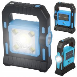 Lampa LED wielofunkcyjna Latarka solarna Ładowana aku micro USB z powerbank