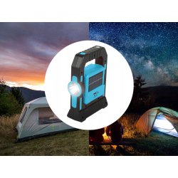 Lampa LED wielofunkcyjna Latarka solarna Ładowana aku micro USB z powerbank