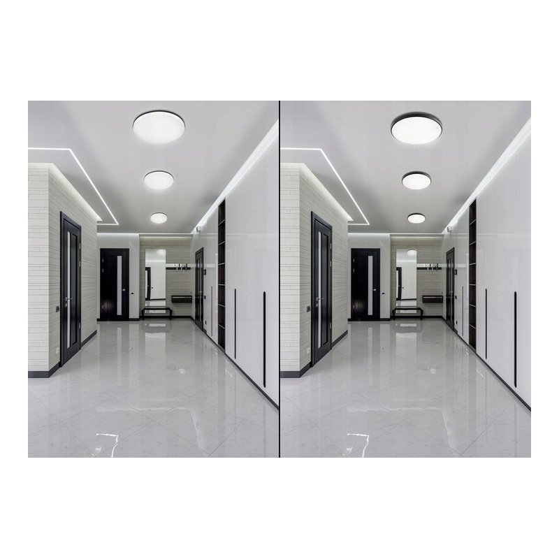 Plafon LED natynkowy Lampa sufitowa 24W NW z wymienną ramką biały/czarny