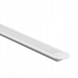 PROFIL aluminiowy WPUSZCZANY biały + KLOSZ mleczny zaślepki 2m do led