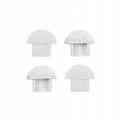 PROFIL aluminiowy WPUSZCZANY biały + KLOSZ mleczny zaślepki 2m do led