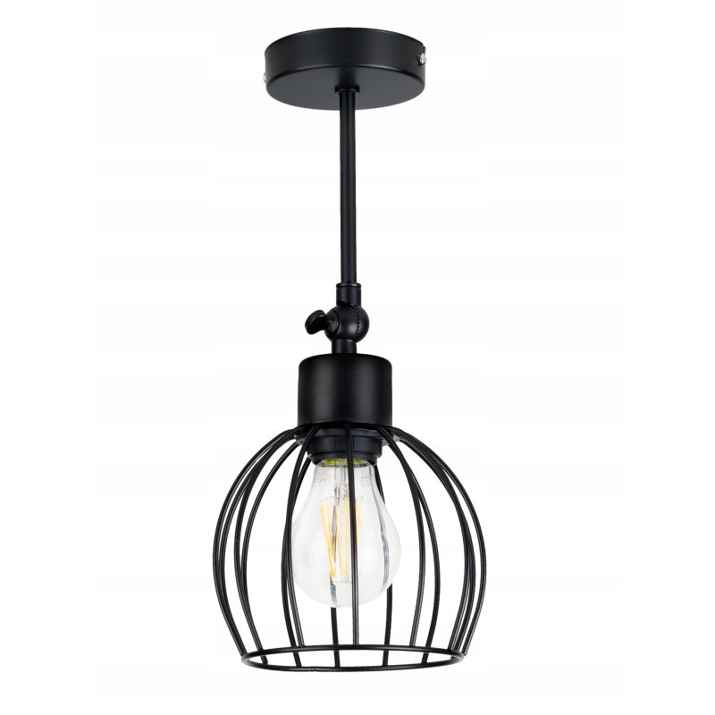 LAMPA KINKIET ŚCIENNY regulowany loft KULA drut 1