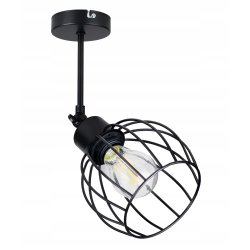 LAMPA KINKIET ŚCIENNY regulowany loft KULA drut 1