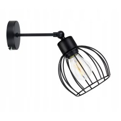 LAMPA KINKIET ŚCIENNY regulowany loft KULA drut 1