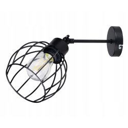 LAMPA KINKIET ŚCIENNY regulowany loft KULA drut 1