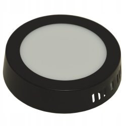 Panel LED lampa plafon natynk 6W okrągły czarny