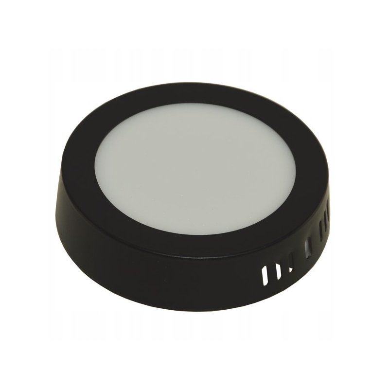 Panel LED lampa plafon natynk 6W okrągły czarny