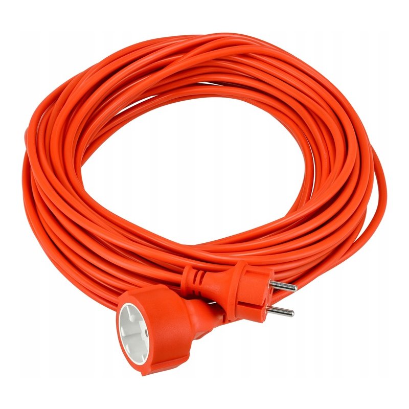 Przedłużacz sieciowy b/Uz ogrodowy pomarańczowy 2x1mm 30m 2500W