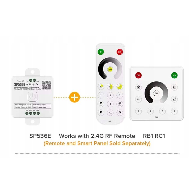 Sterownik Magic Digital IC SPERL taśm LED COB MONO cyfrowy WS2811 SPI music