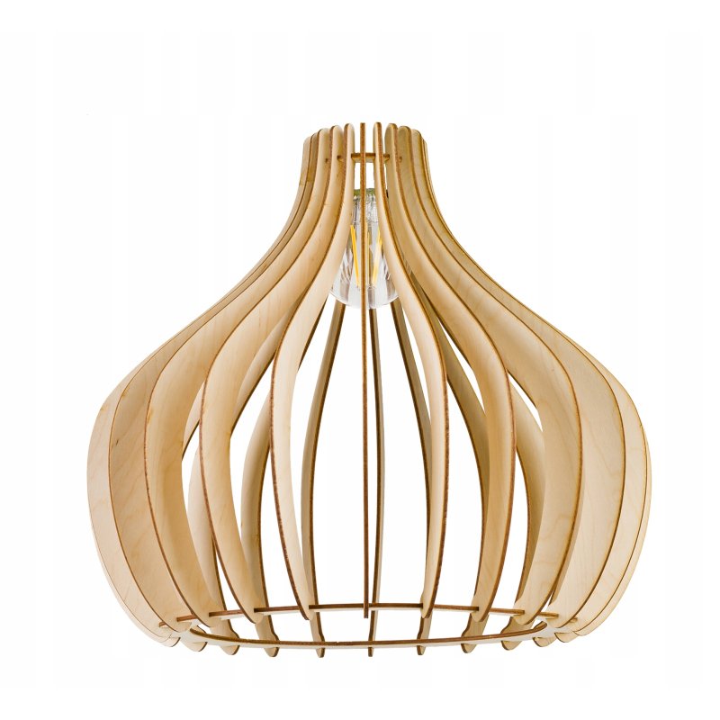 Lampa stojąca podłogowa loft na led E27 stała prosta z kloszem drewno 120cm