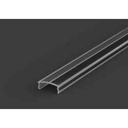 2mb Profil aluminiowy płytki slim nawierzchniowy PŁASKI biały + KLOSZ