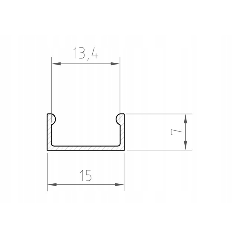 2mb Profil ALUMINIOWY nawierzchniowy typ A P4-1 biały do taśm led + KLOSZ