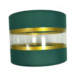 LAMPA KINKIET ścienny STAŁY E27 Abażur ZIELONY paski 20cm