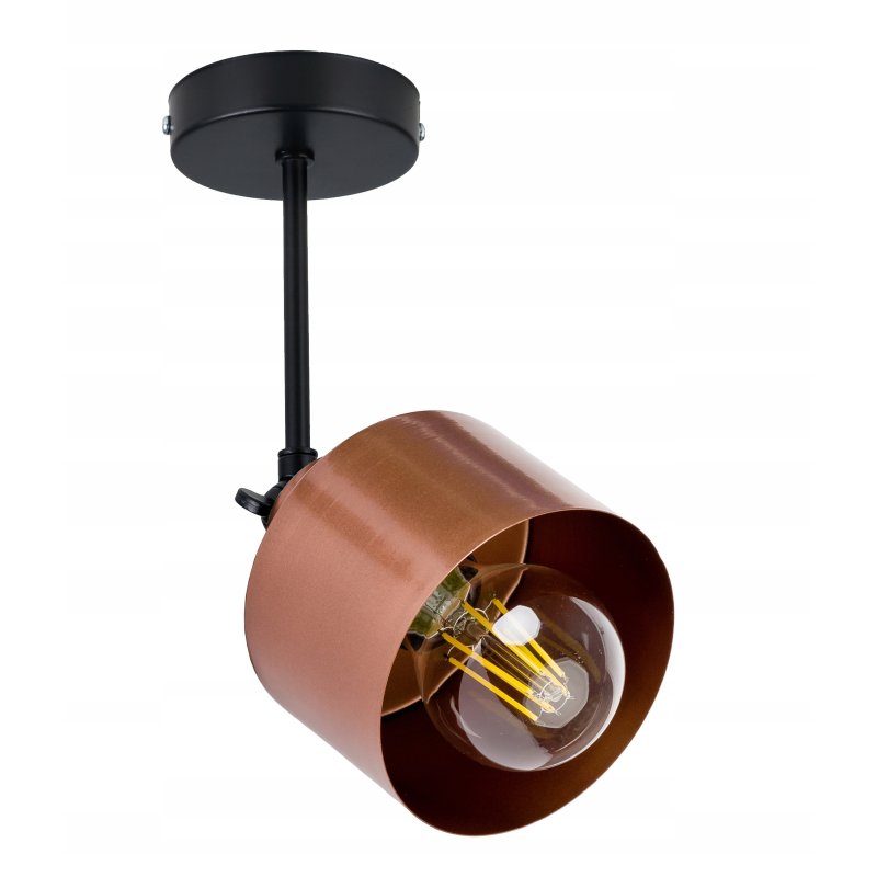 lampa kinkiet ścienny regulowany loft metal miedź
