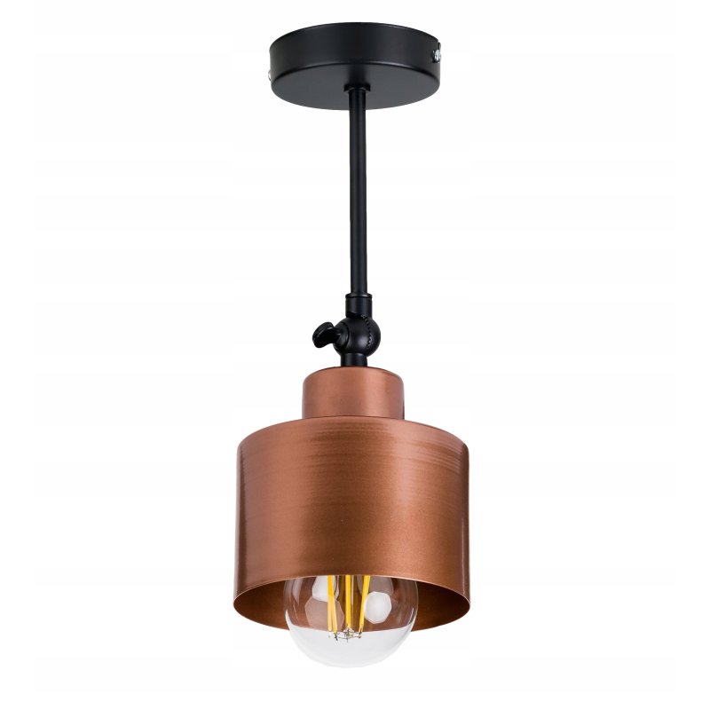 lampa kinkiet ścienny regulowany loft metal miedź