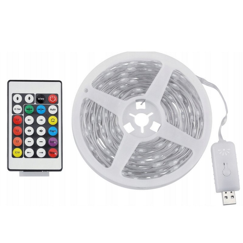 MAGICZNE LAMPKI CHOINKOWE TAŚMA LED RGB 1MLN KOLOR 5V LED 5m WiFi smart USB