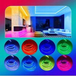 Taśma LED COB 784diod linia światła RGBW + WW CIEPŁA 24V 19w/m 1mb