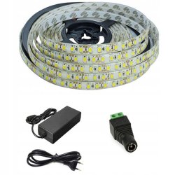 ZESTAW LED TAŚMA 5M 2835 IP65 CIEPŁA DZIENNA ZIMNA